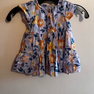 Carter's Floral Kids Dress - Blue and Orange